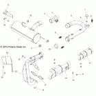 R11VH76/VY76 RANGER RZR 800 EFI/EPS ALL OPTIONS Двигатель, выхлопная система