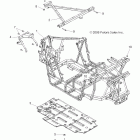 R11VM76FX RANGER RZR  S EPS INTL Шасси, основная рама и пластина скольжения