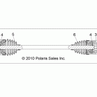 R11VM76FX RANGER RZR  S EPS INTL Drive train, rear half shaft, rh