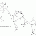 R11XY76FX RANGER RZR 4 INTL Шасси, каркас кабины и боковые стержни
