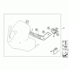 K1300R (K43) Mounting parts set f windshield