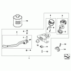 K1300R (K43) Clutch lever assembly, smoked glass