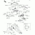 Ninja ZX-10R (ZX1000-JDF) Боковые крышки  /  крышка цепи