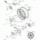 Ninja ZX-14R ABS (ZX1400-FDF) Заднее колесо  /  цепь