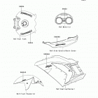 Ninja ZX-14R (ZX1400-EDF) Наклейки (красный - EDF)