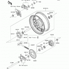 Ninja ZX-14R ABS (ZX1400-FDF) Заднее колесо и цепь