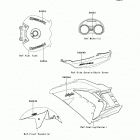Ninja ZX-14R ABS (ZX1400-FDF) Decals(white)(fdf)(ca,us)
