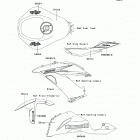 Ninja ZX-6R ABS (ZX636-FDF) Наклейки (черные)