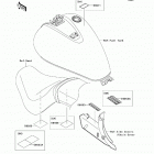 Vulcan 900 Classic (VN900-BDF) Наклейки предупреждения