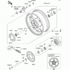 Z1000 (ZR1000-DDFA) Заднее колесо и цепь