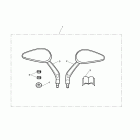 America Oval mirrors, kit, drilled