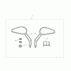 America Teardrop style mirrors, kit
