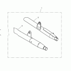 America Silencers, long, chrome, pair 468390 >