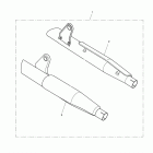 America Silencers, short, chrome, pair 468390 >