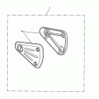 America Footrest hanger kit, cut out