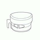America Brake reservoir cover, rear, chrome