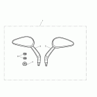 Bonneville T100 Teardrop style mirrors, kit