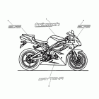 Daytona 675 R Bodywork - decals; 498021 >