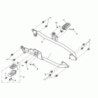 Rocket III Roadster Front footrests & mountings - roadster