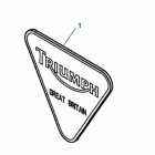 Rocket III Roadster Badge kit, triangular