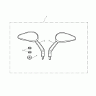 Rocket III Roadster Oval style mirrors, black