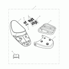 Scrambler Single seat & rack kit, white piping