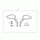 Speedmaster Kit, teardrop style mirrors, drilled > 469049
