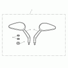 Speedmaster Mirror kit, teardrop style, black > 469049