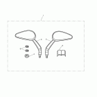Speedmaster Oval mirrors, kit, drilled 469050 >