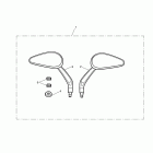 Speedmaster Oval style mirrors, black 469050 >