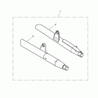 Speedmaster Silencers, long, chrome, pair 469050 >