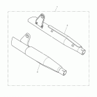 Speedmaster Silencers, short, chrome, pair  469050 >