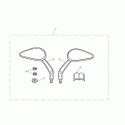 Speedmaster Teardrop style mirrors, kit 469050 >