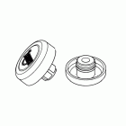 Sprint ST Axle nut cover kit, black - sprint st from vin 208167