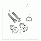 Street Triple R Anodised paddock stand bobbins kit, silver