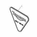 Thruxton Badge kit, triangular