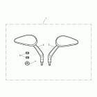 Thunderbird Oval style mirrors, black