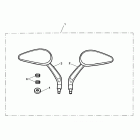 Thunderbird Teardrop style mirrors, kit