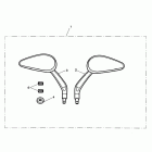 Thunderbird Storm Oval mirrors, kit