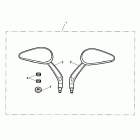 Thunderbird Storm Teardrop style mirrors kit, drilled