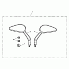 Thunderbird Storm Teardrop style mirrors, kit