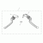 Tiger 1050 SE Lever kit, adj, std, short
