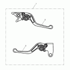 Tiger 800 Lever kit, adj, std, short