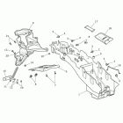 Tiger 800XC Rear mudguard & battery box