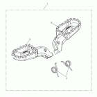 Tiger 800XC Footrest, pair, type 1 clr