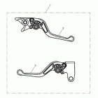 Tiger 800XC Lever kit, adj, std, short