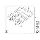 F800GS (K72) Set, top case carriers, aluminum