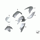 F800R (K73) Painted parts yna3 alpin-weiss / black