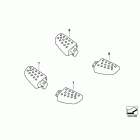K1600GT (K48) Footrests, magnesium matt / chrome