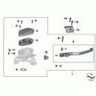 K1600GTL (K48) Handbrake assembly, smoked glass